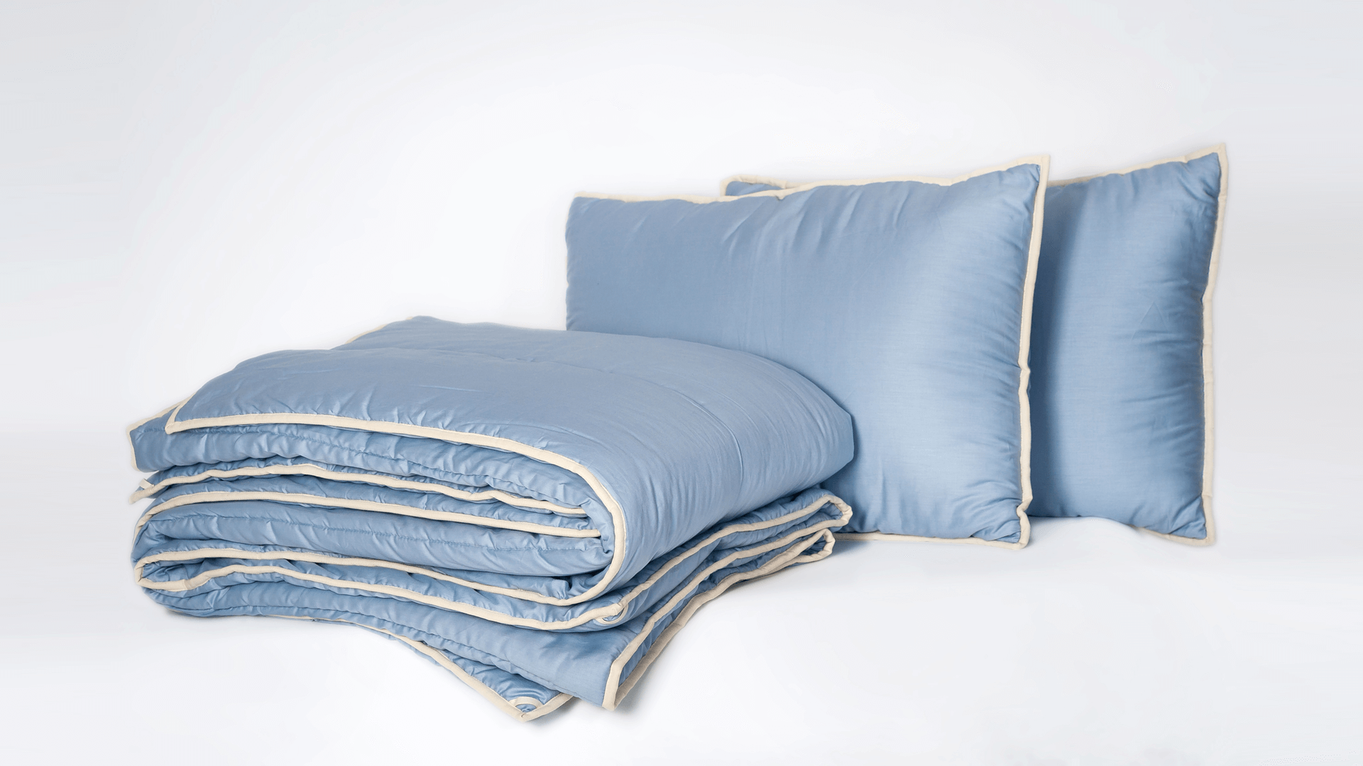 bedding set blue cotton